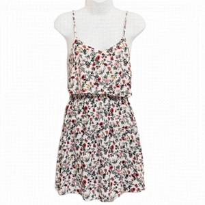 H&M Coachella white off shoulder daisy ditsy floral dress size 2 @V